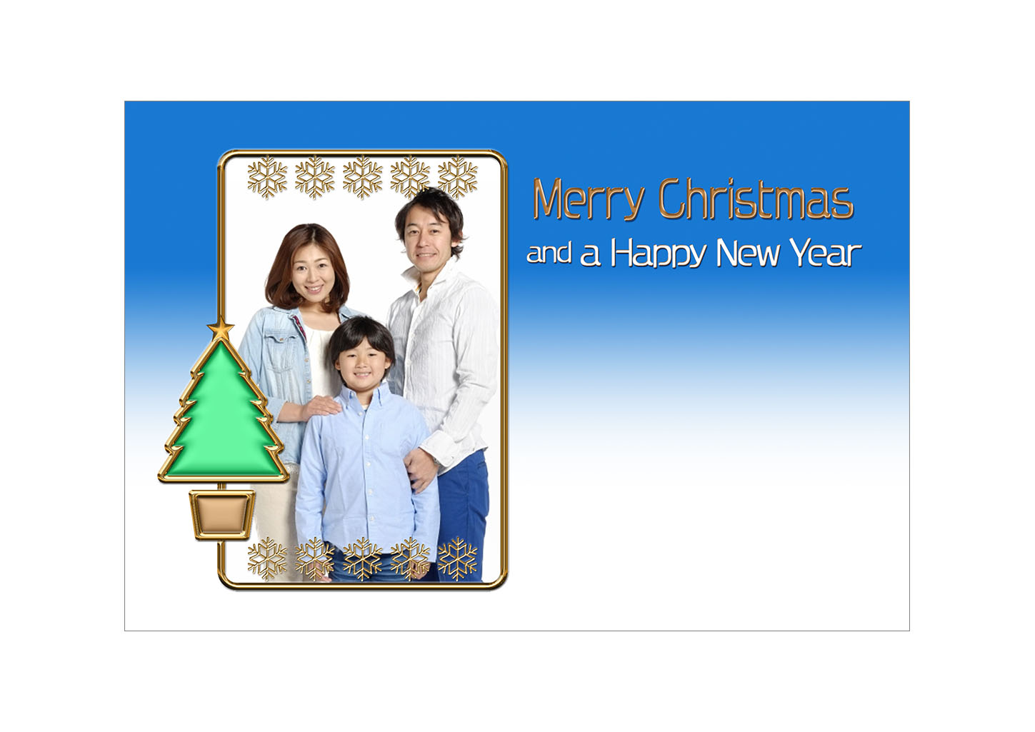写真クリスマスカード無料テンプレート01｜クリスマス｜イラストやテンプレートのフリー素材 － 年賀状でざいんばんく